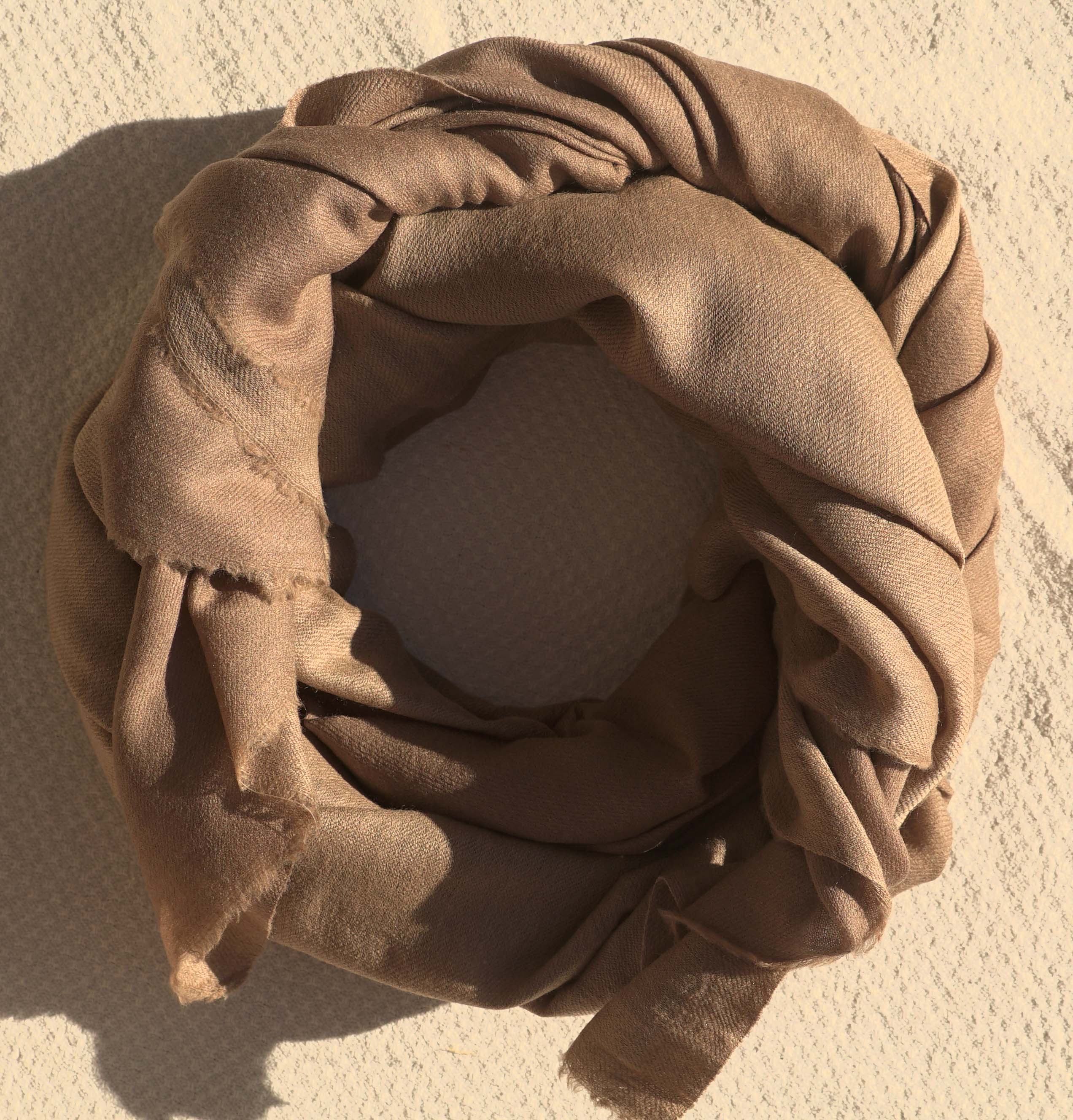 Pashmina 100% cachemire bicolore - Naturel