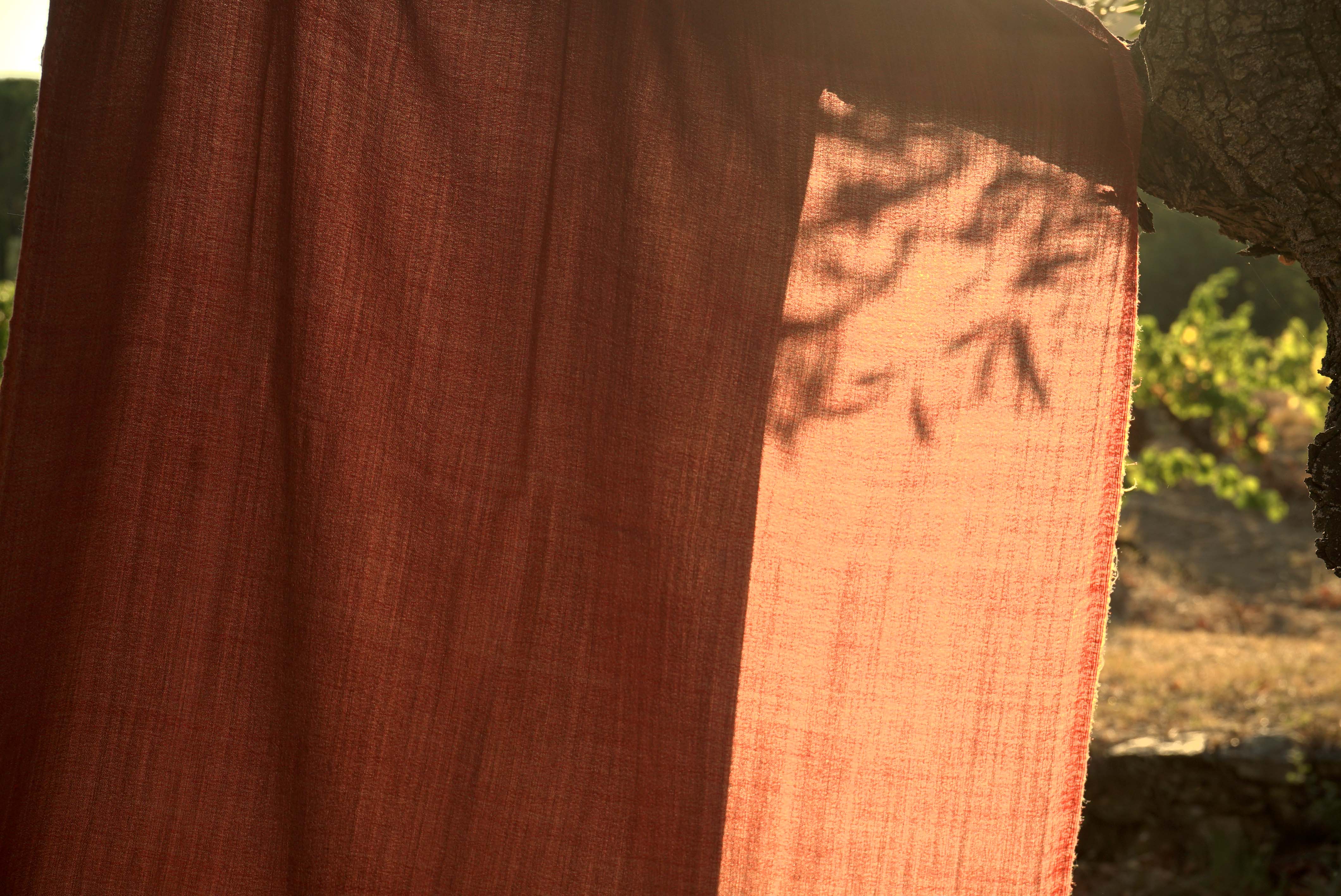 Pashmina 100% cachemire bicolore -Rouge et beige