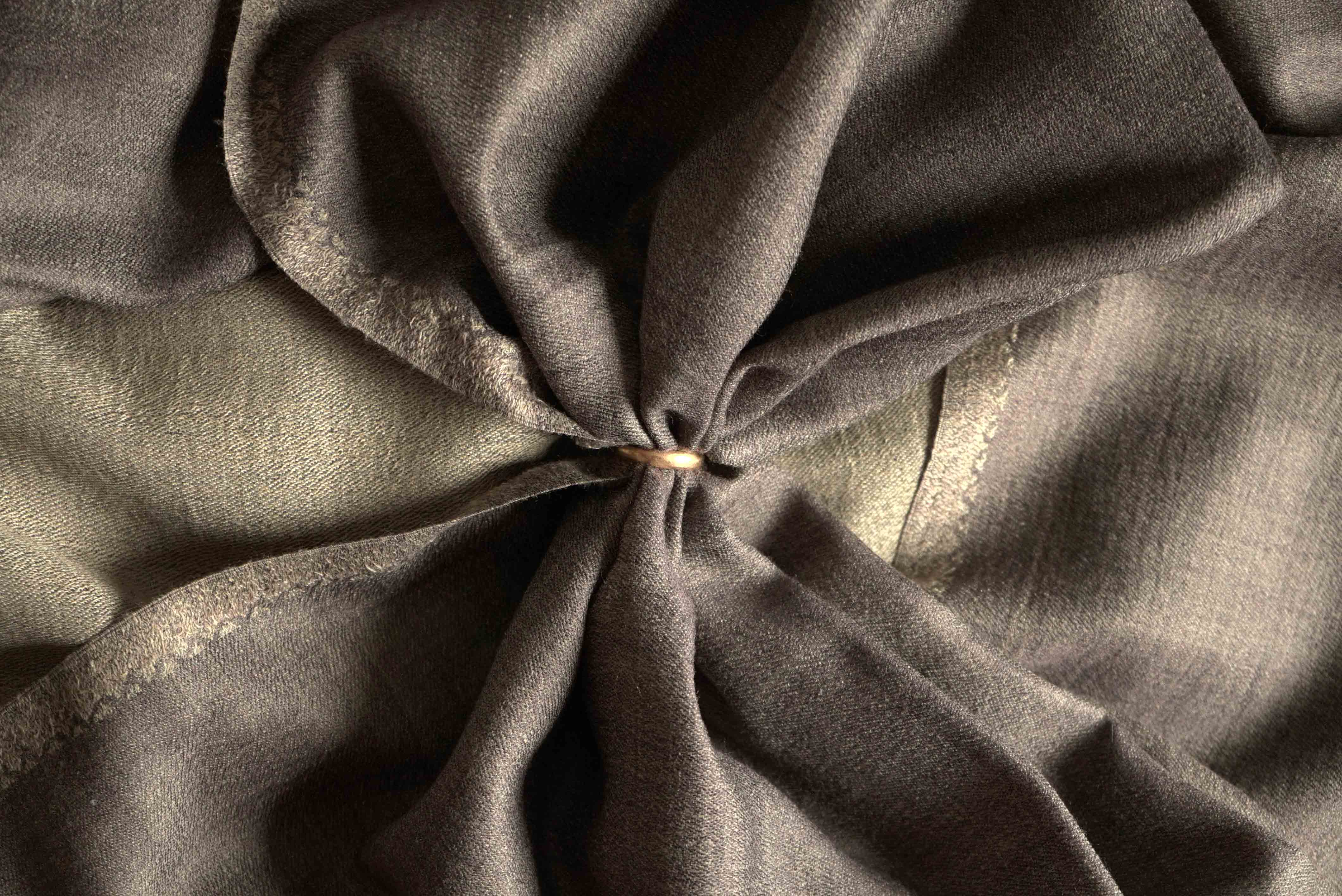 Pashmina 100% cachemire bicolore - Beige et taupe